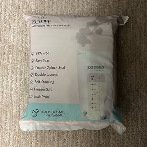 NEW ZOMEE 360ct Breastmilk Storage bags Freezer Safe